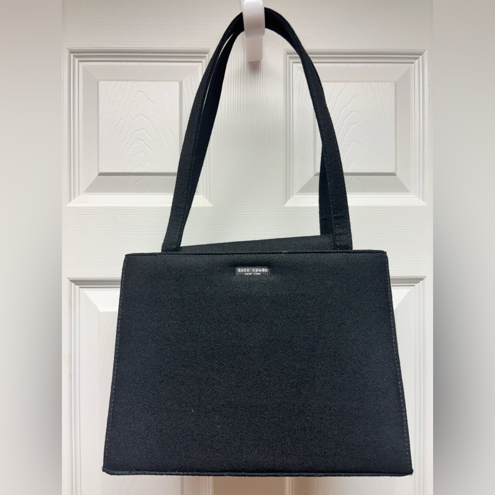 Kate Spade New York Black Fabric Shoulder Tote Bag